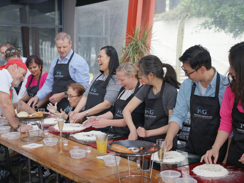 team building cooking class at Casa Ristorante